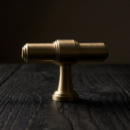 french t bar brushed brass 50mm