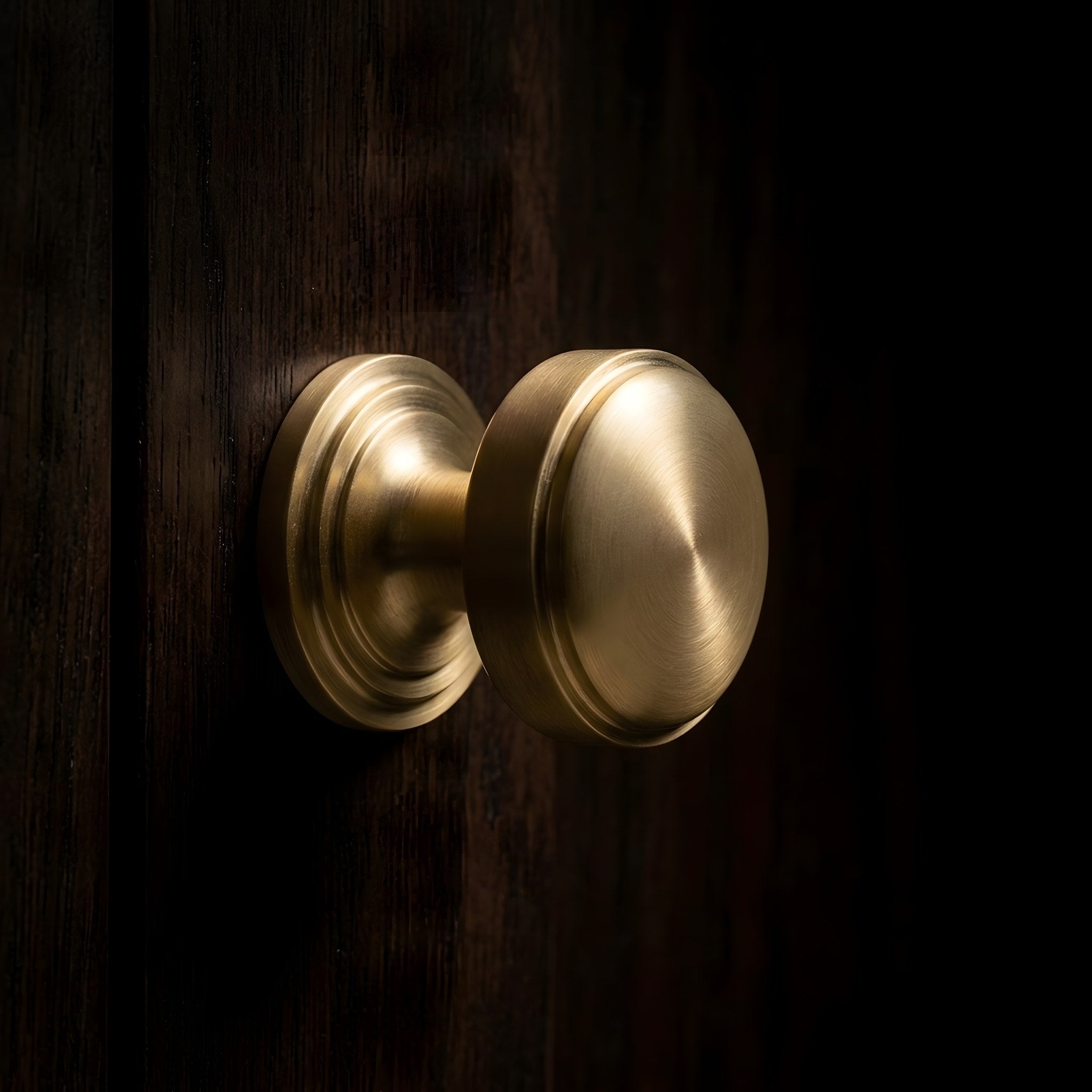 french knob brushed brass 29mm