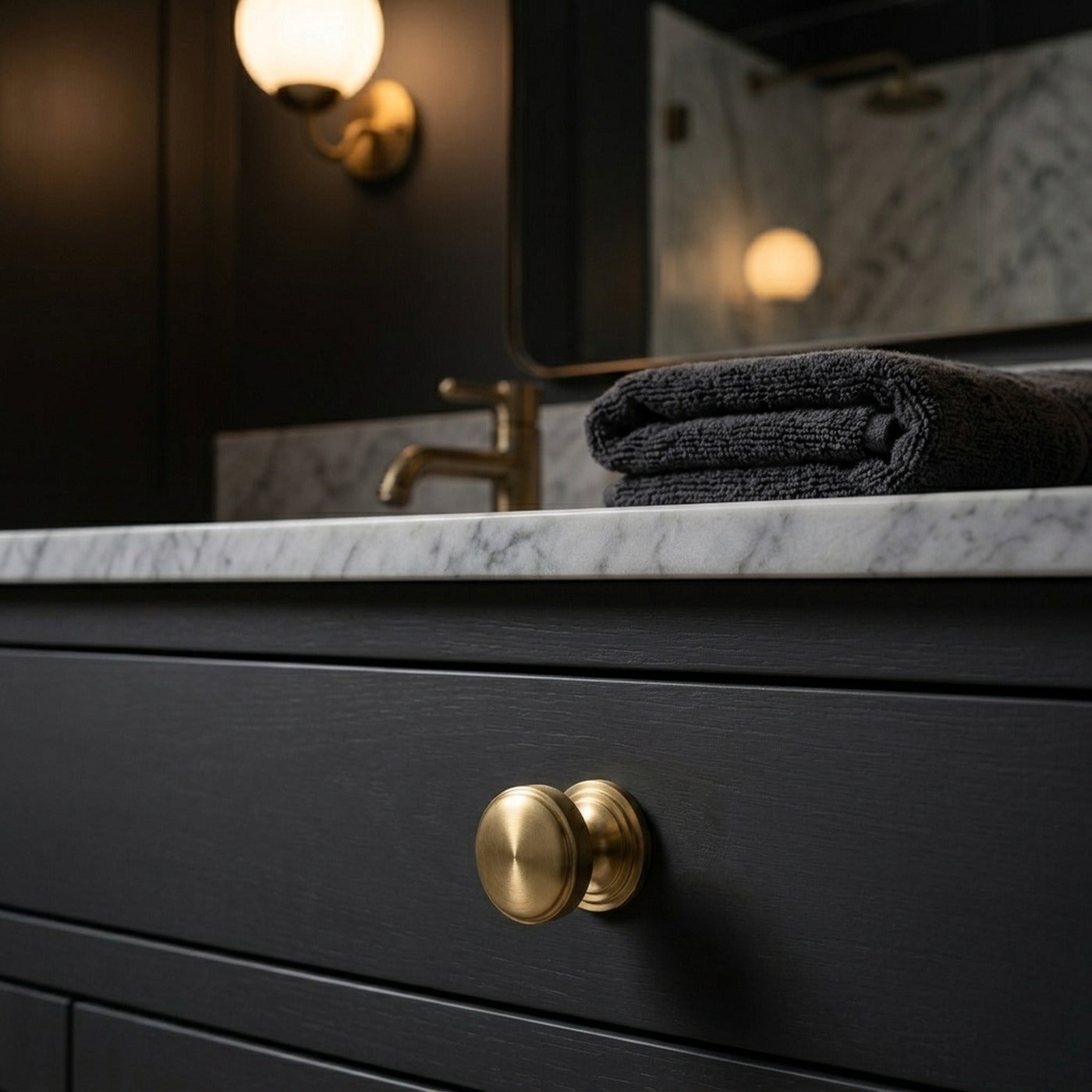 French Knob — brass cabinet hardware
